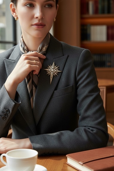 FAYRA ACCESSORIES Kuzey Yıldızı Broş