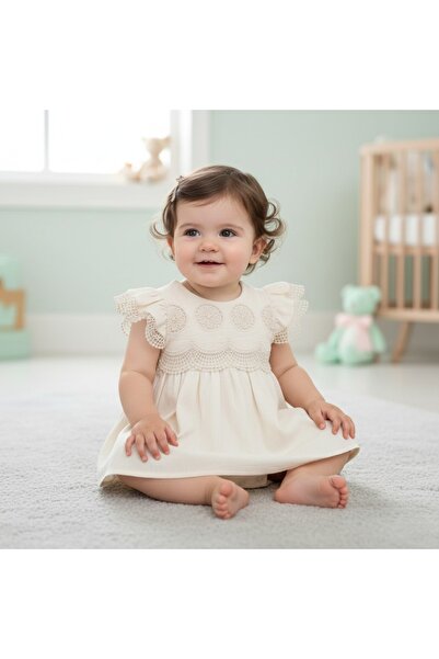 Mymio Embroidered Crinkle Girl Romper