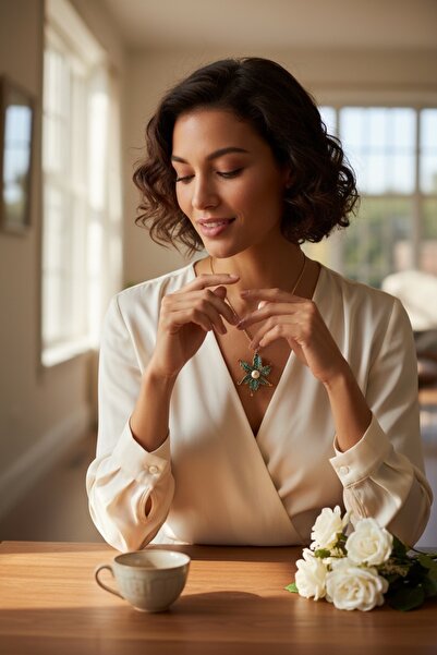 FAYRA ACCESSORIES Zambak Çiçeği Kolye