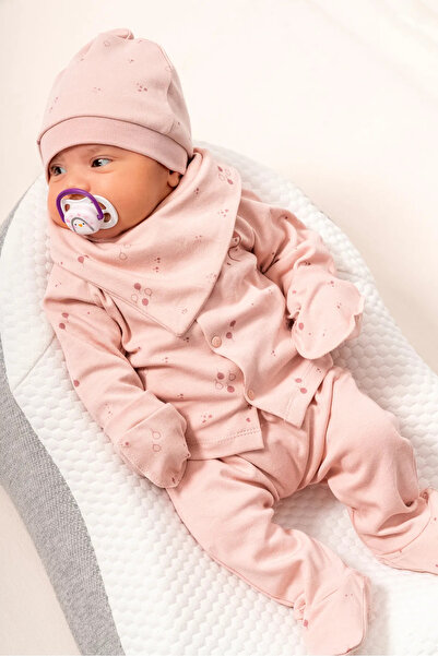 Bubbles %100 ORGANİK PAMUK BALLOON BASKI 5 PARÇA HASTANE ÇIKIŞ SETİ