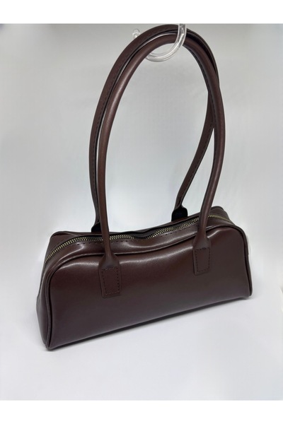 diğer 111 Lune Kahverengi Uzun Saplı Baget El ve Omuz Kadın Çantası