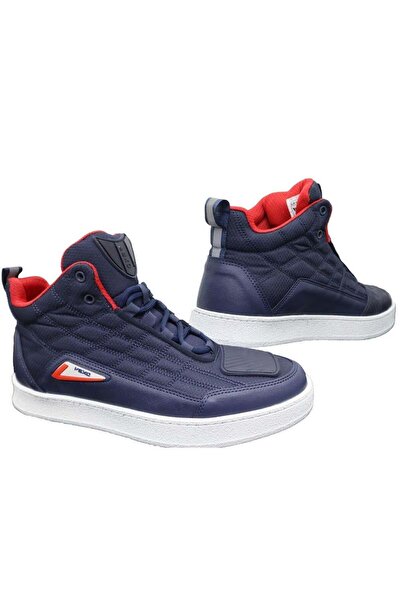 Vexo City Korumalı Motosiklet Botu Lacivert-Beyaz