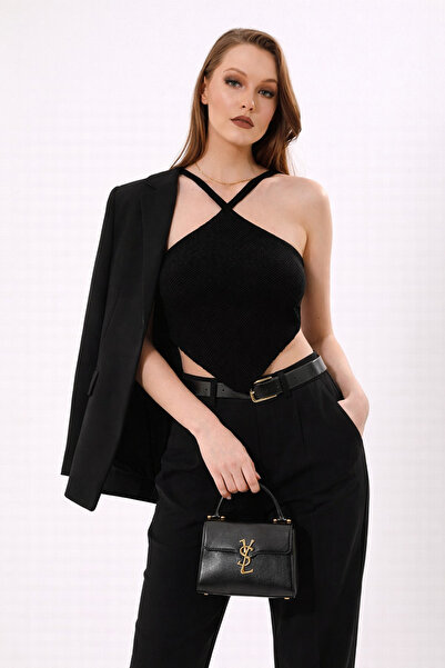 Cloudy Kids Kadın İp Askılı Crop Bluz