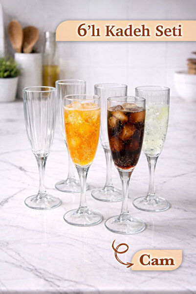 naturelove 6 Adet Pinterest Kristal Cam Kadeh Bardak 210 Ml, Kristal Cam Kokt...
