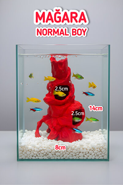 açelya3d Akvaryum Süsü Mağara Dekor Kaya Oyuk Dekoru Balık Saklanma Alanı 14x...