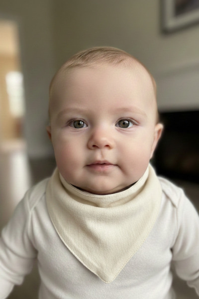 Ponchik 6-Pack 100% Cotton Muslin Four-Layer Cream Drool Bib Scarf Handkerchi...