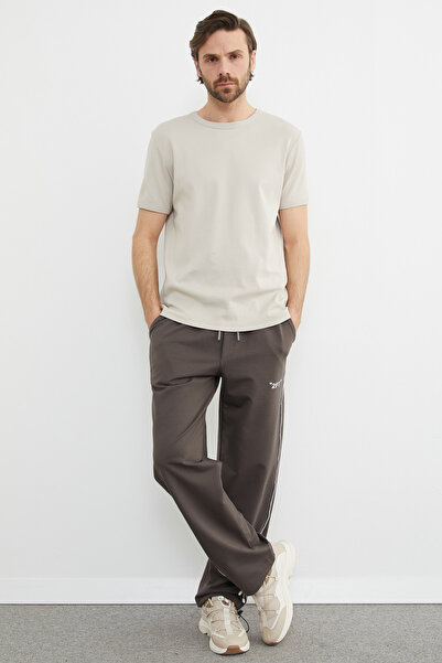 Fulla Moda Baggy Sweatpants with Tie-Up Stripes and Leg Stoppers