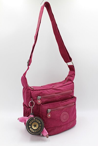 Bevitton حقيبة كتف مقاومة للماء باللون الأحمر الداكن 3100 قماش