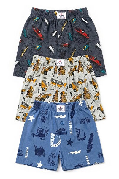 Öts Boxeri pentru băieți, pachet de 3, imprimați (100% bumbac)