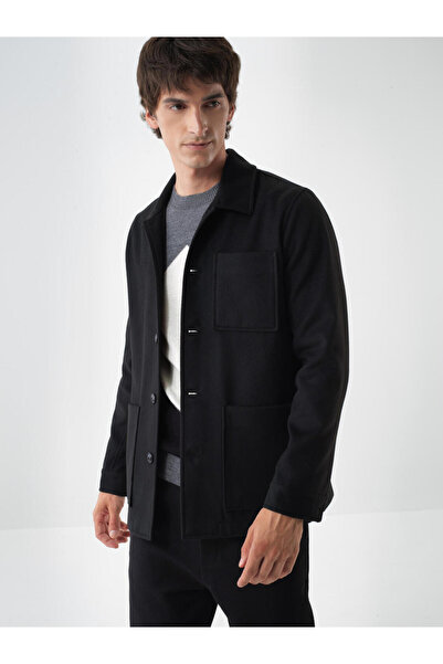 Xint Erkek Siyah Regular Fit Düz Ceket