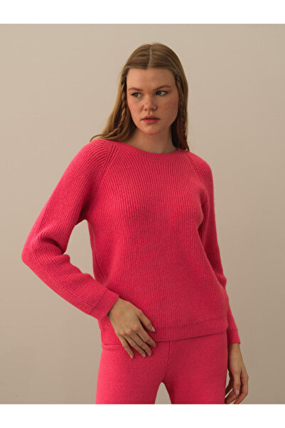 Xint Kadın Pembe Regular Fit Yünlü Kazak