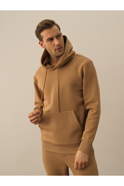 Xint Erkek Camel Regular Fit Basic Sweatshirt