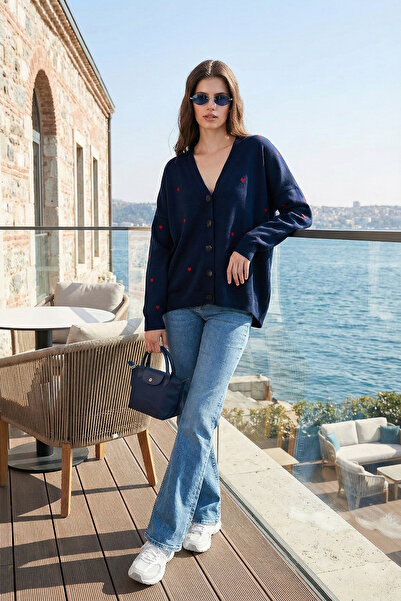 Lela Relaxed Fit V-Neck Knitwear Cardigan Cardigan 4616190