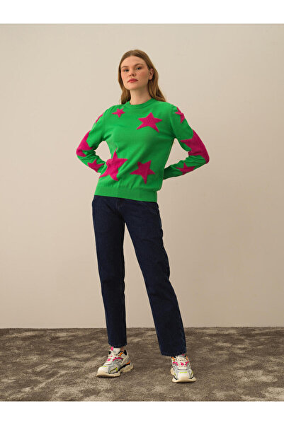 Xint Kadın Lacivert Pamuk Dokulu Oversize Pantolon