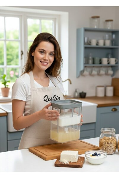 QesQin Yoğurt Süzücü Süzme Yoğurt Filtresi | Pratik & Hijyenik Yoğurt Süzgeci...