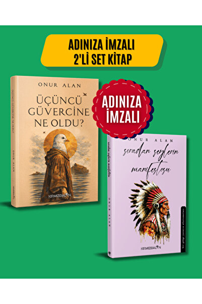 Kırmızı Balon Yayınevi Onur ALAN İMZALI 2'Lİ SET