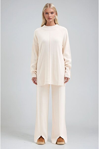 Lijuri Set de tricotaje casual cu detaliu cu nervuri de piatră 10297