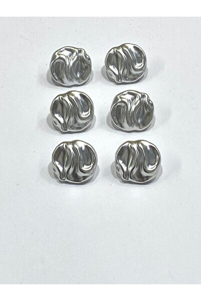 karantuhafiye Matte Metalized Cardigan Vest Button / Set of 6 / 1.7 cm / M2555