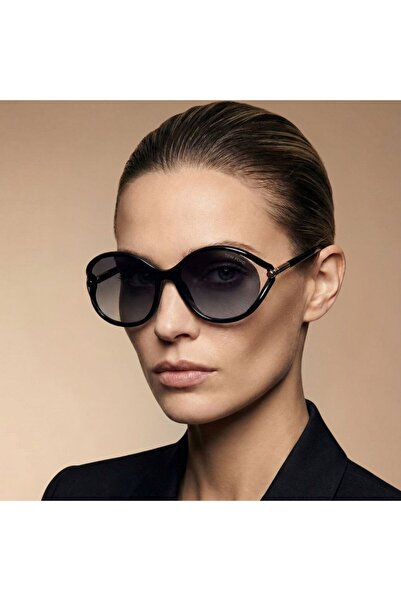 Tom Ford Kadın Güneş Gözlüğü Tf1090 Melody 01a 59-18, Oval Siyah Asetat Çerçeve
