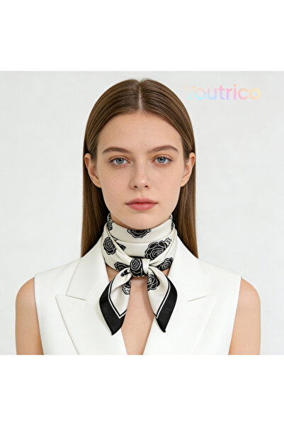 Youtrico 100% Mulberry Silk Scarf,pretty Floral,Early autumn,all years,elegan...