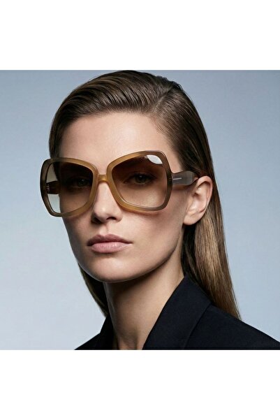 Tom Ford Kadın güneş gözlüğü tf1222 jerry 41f 60-18, Kahverengi Asetat Çerçeve