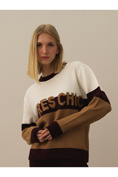 Xint Kadın Camel Bisiklet Yaka Regular Fit Kazak