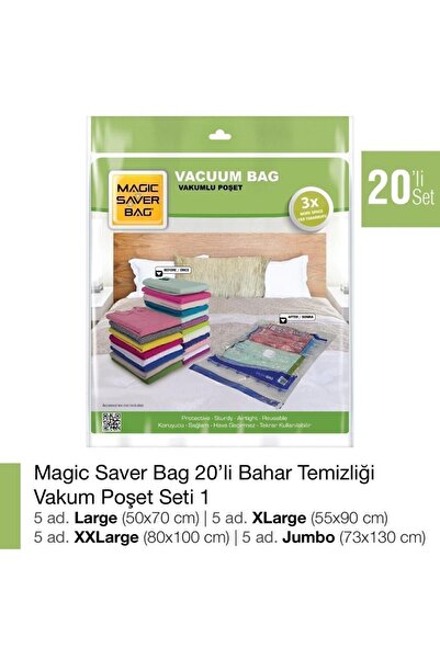Magic Saver Bag 20’li  Vakumlu Poşet Set-3