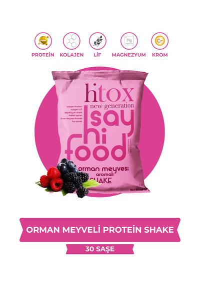 HİTOX Orman Meyveli Yüksek Proteinli Toz (Magnezyum, Kolajen, Whey Protein, K...