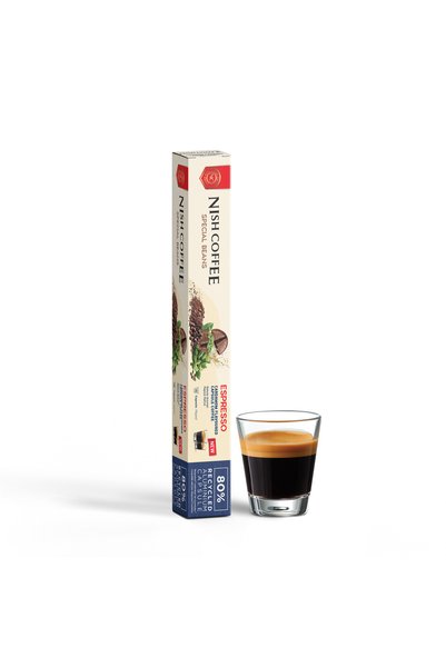 Nish Coffee Cardamom Flavored Capsule Coffee - 10 Pieces
