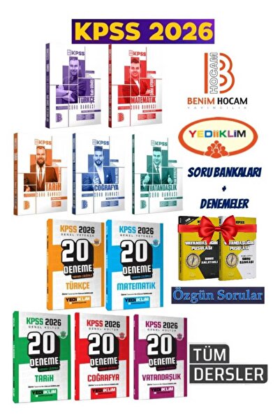 Yediiklim Yayınları 2026 Benim Hocam GYGK Soru Bankası Seti+Yediiklim 2026 GY...