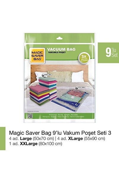 Magic Saver Bag 12’li  Vakumlu Poşet Set-3