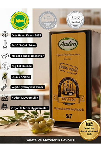 AVDAN TAŞ BASKI SOĞUK SIKIM ZEYTİNYAĞI