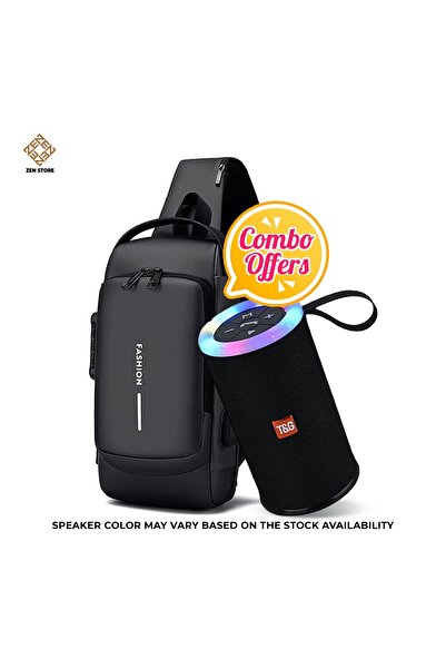 Generic مجموعة مكبر صوت عالي الجودة مع حقيبة سوداء مضادة للسرقة، حقيبة ظهر مق...