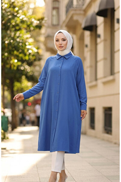 sefamerve Reglan Kol Tunik 4066-03 İndigo