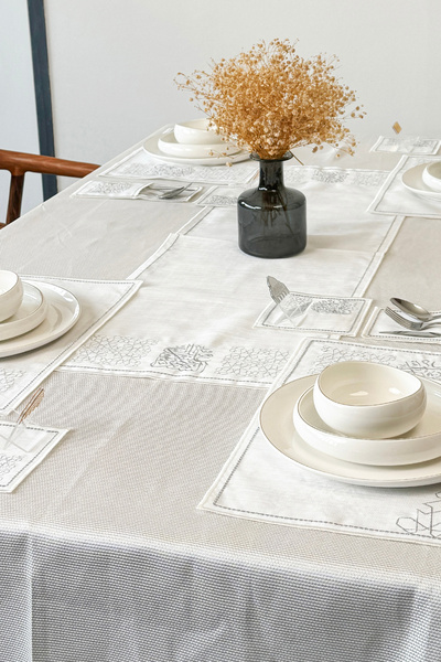 iwa concept 6 Adet Yemek Masası Amerikan Servis Takımı Ve Peçetelik - Ramazan...