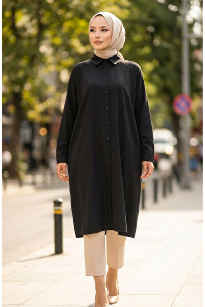 sefamerve Reglan Kol Tunik 4066-01 Siyah