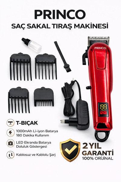 Princo Şarjlı Saç Sakal Tıraş Makinası Pr-670