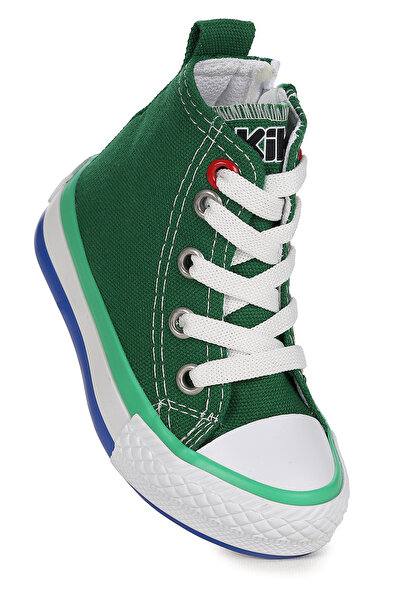 Kiko Kids Šnurovacie chlapčenské vysoké ľanové športové topánky Karamazı Tinna