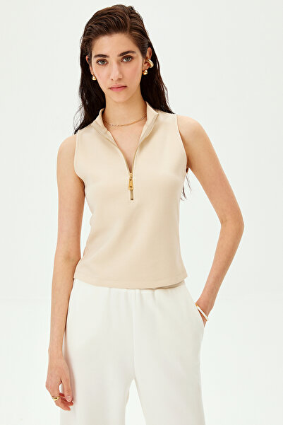 Allyco Блуза без рукавів з блискавкою та облягаючим кроєм