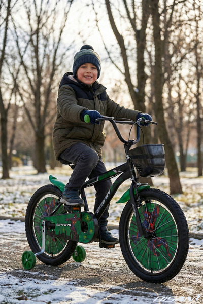 Bisan Spark 20 Jant Çocuk Bisikleti Çelik Kadro 30 cm V-Fren Vitessiz Mat Siy...