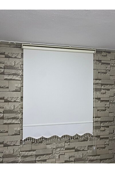 PERDECİNİZ Mat Stor Perde Ekru Renk - Güneşlik Perde - Kaliteli Kumaş Kalın K...