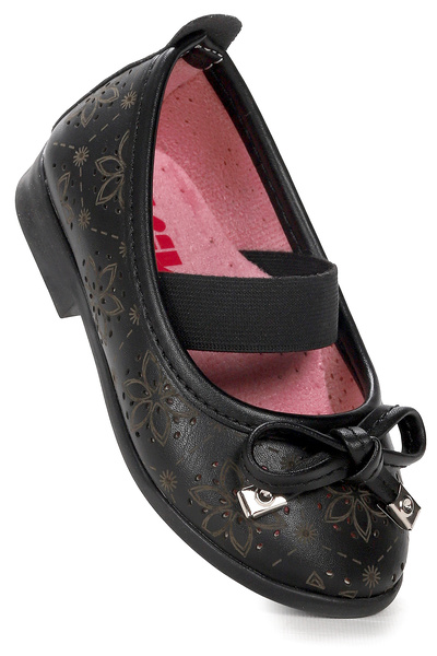 KARAMAZI أحذية باليه للفتيات الصغيرات من الجلد المرن من Perline