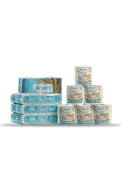 wyatt وايت بكج 40 علبة 500 منديل + 6 رول مطبخ 500 جرام