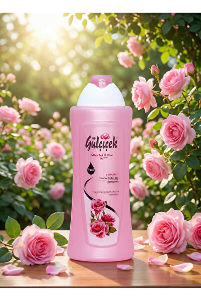 GÜLÇİÇEK KOZMETİK Gülçiçek E Vitaminli Gül Özlü Şampuan 750 ml - Besleyici ve...