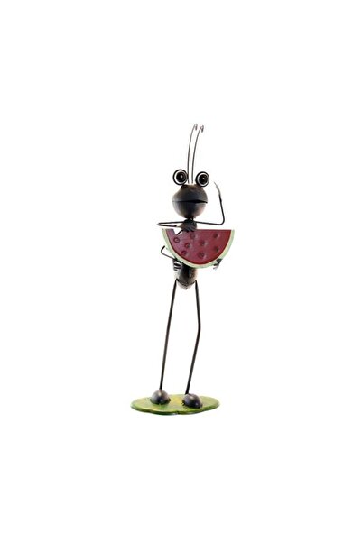 Strend Pro Decoratiune gradina, metalica, furnica cu pepene, 21x18x61 cm