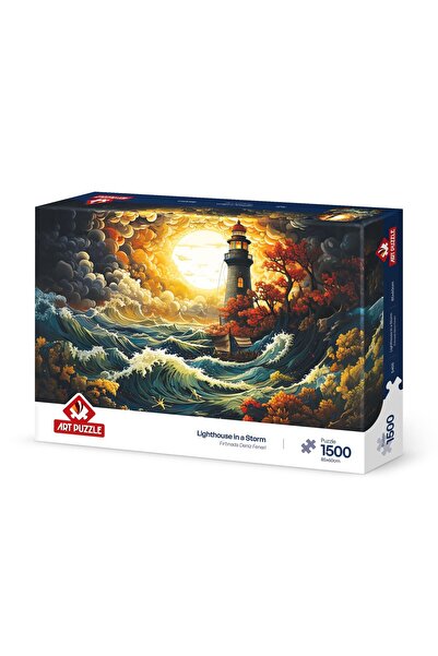 Art Puzzle Fırtınada Deniz Feneri 1500 Parça Puzzle