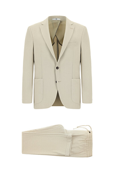 Kiğılı بدلة 6 دروب ذات قصة عادية وقصة قياسية مع حزام مطاطي مخطط ورباط