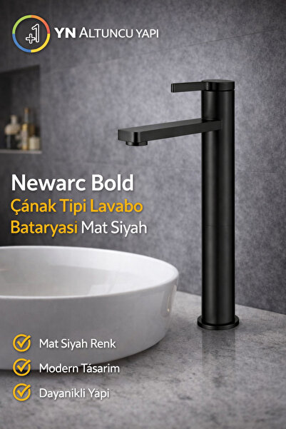 Newarc Bold Bowl Type Sink Faucet - Matte Black 910001B