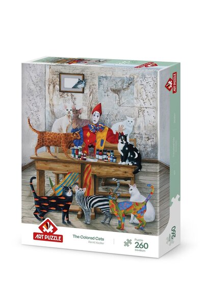Art Puzzle Renkli Kediler 260 Parça Puzzle