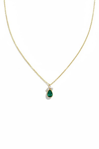 Hakan Güler Kuyumculuk Altın Doğal Taş Kolye Uçlu Zincir